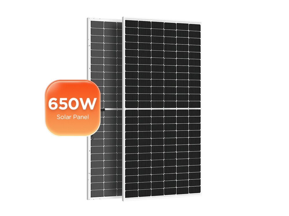 Solvic 630W to 650W TOPCon bifacial solar module – high efficiency 23.25% front view for commercial and utility projects