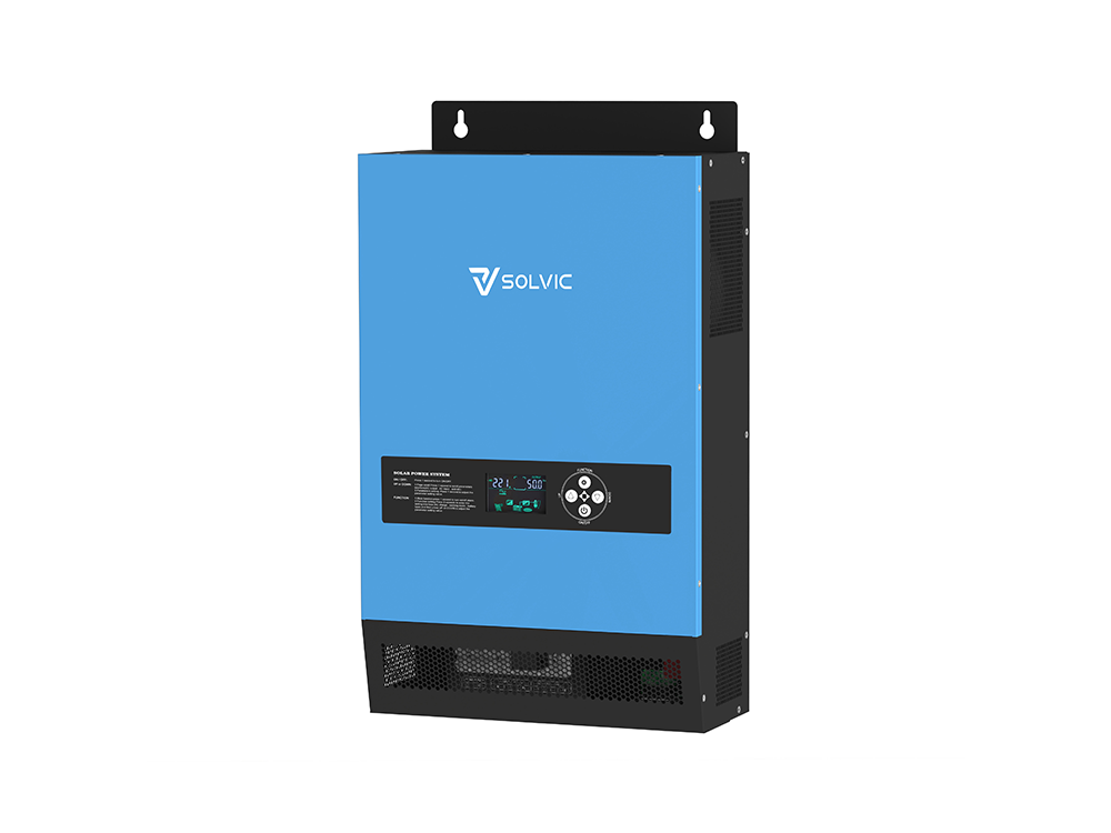Solvic 1000W-6000W low frequency split phase inverter side view showing ventilation and terminal layout for motor start 3x surge