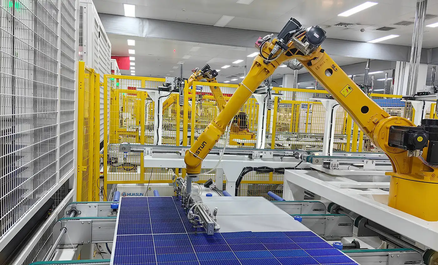 PV module production equipment, automated solar panel manufacturing line