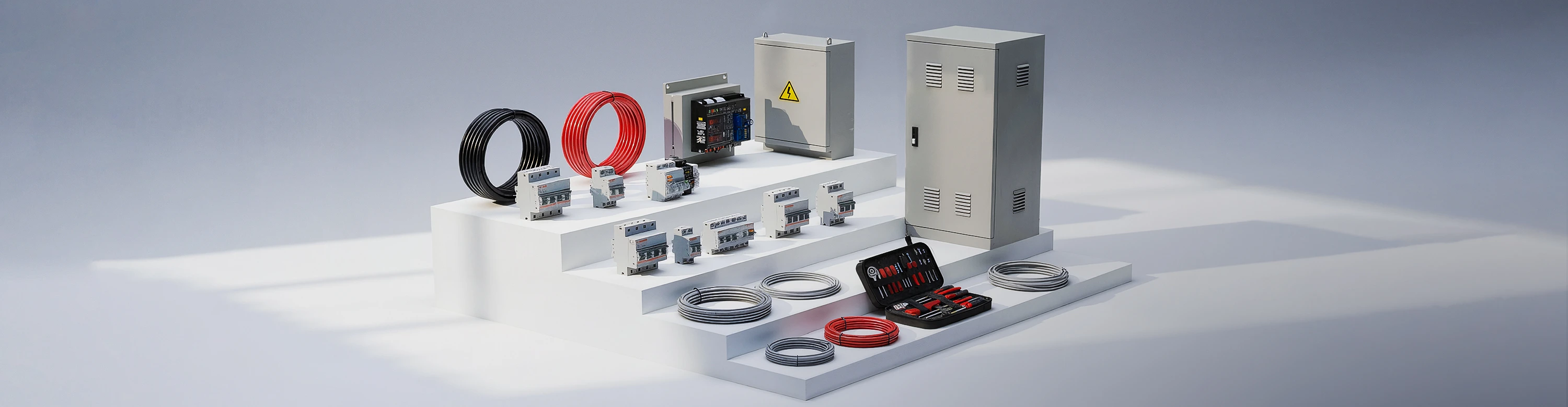 Power accessories banner – Solvic Power solar PV storage system components including inverters, cables, connectors and mounting kits