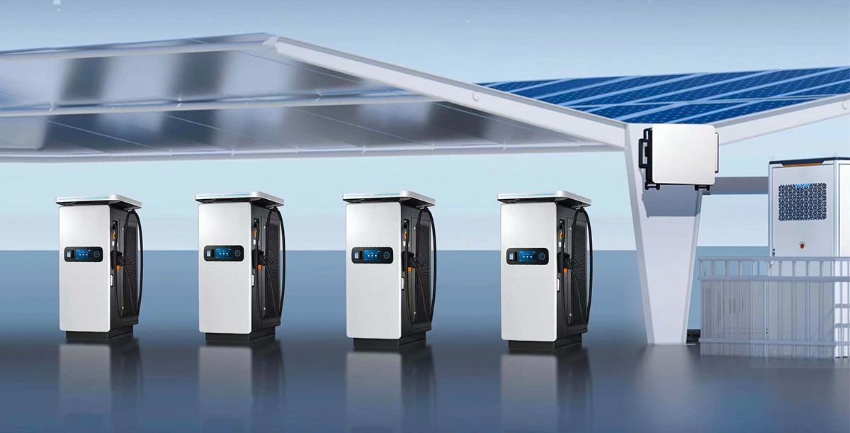 Solar PV storage EV charging station – Solvic Power integrated solar panels, battery storage and electric vehicle charger – clean energy for sustainable transportation