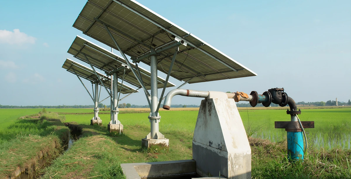 Solar water pump irrigation system – Solvic Power photovoltaic powered water pump for agriculture, livestock and rural water supply – off-grid clean energy solution