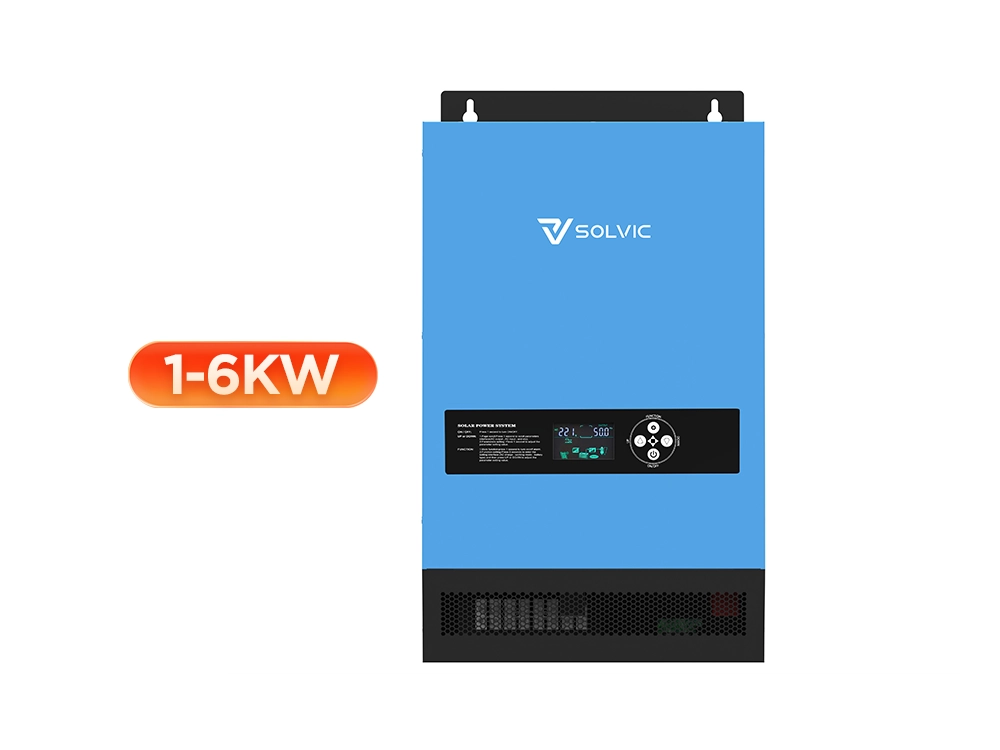Solvic 1000W-6000W low frequency split phase inverter front view – 12V/24V/48V to 120/240V, single or split phase selectable