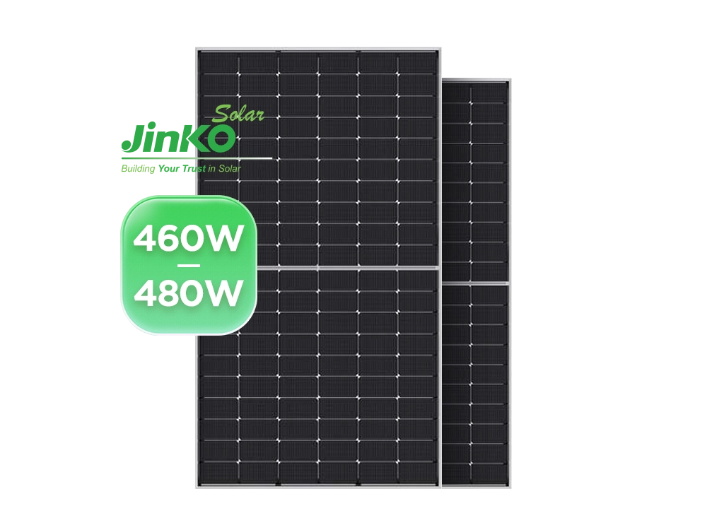 Jinko Tiger Neo N-type 460-480W monofacial solar module front view –for residential and commercial rooftop installations