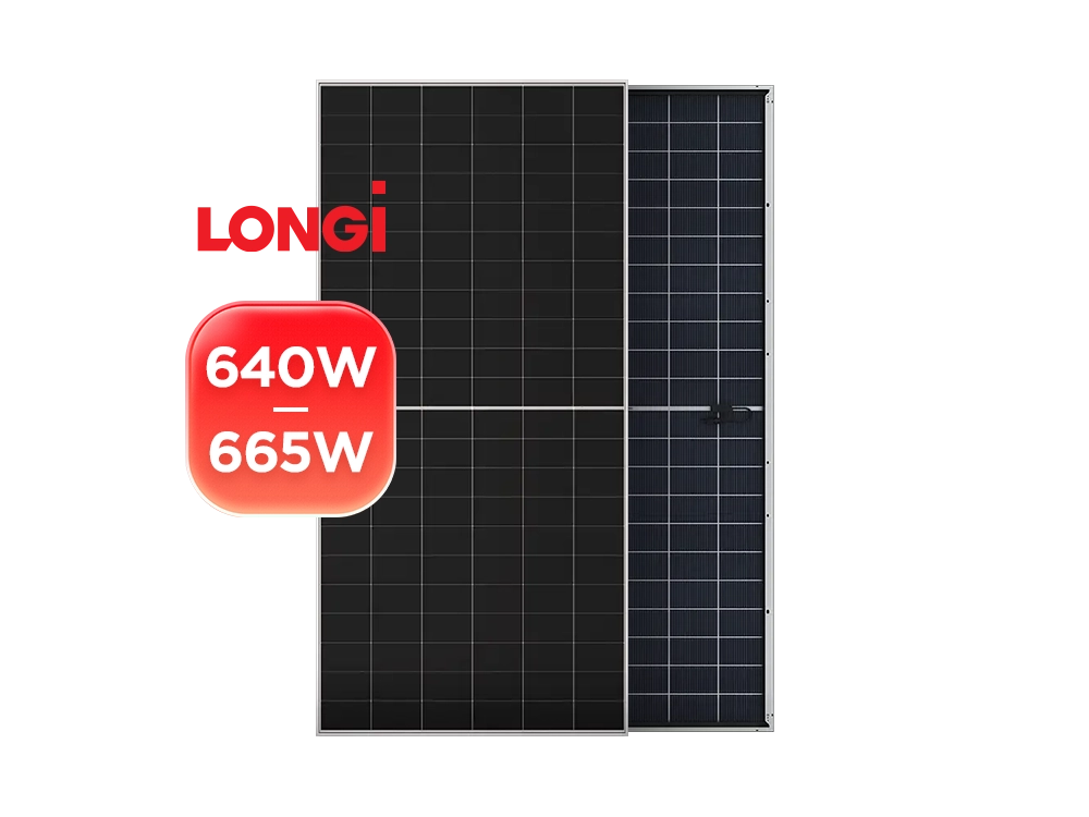 Longi Hi-MO X10 Scientist LR8-66HVD 640-665W bifacial dual glass solar module – for large-scale commercial and industrial solar projects