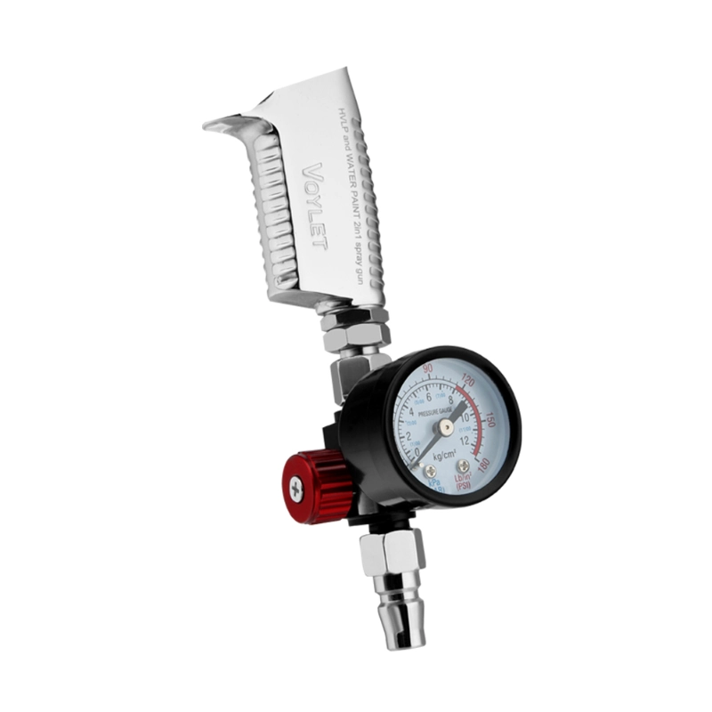 Air pressure gauge for spray gun