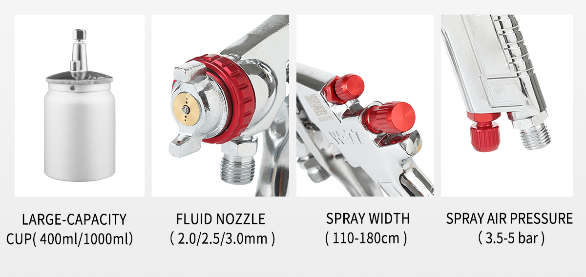 Detailed View of Spray Gun W-77 Trigger and Knob Manufacturer