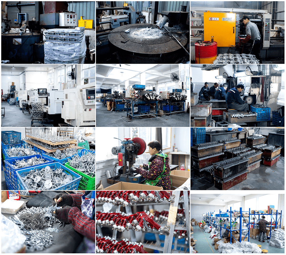 Proceso de fabricación y producción de pistolas pulverizadoras SPURUI.