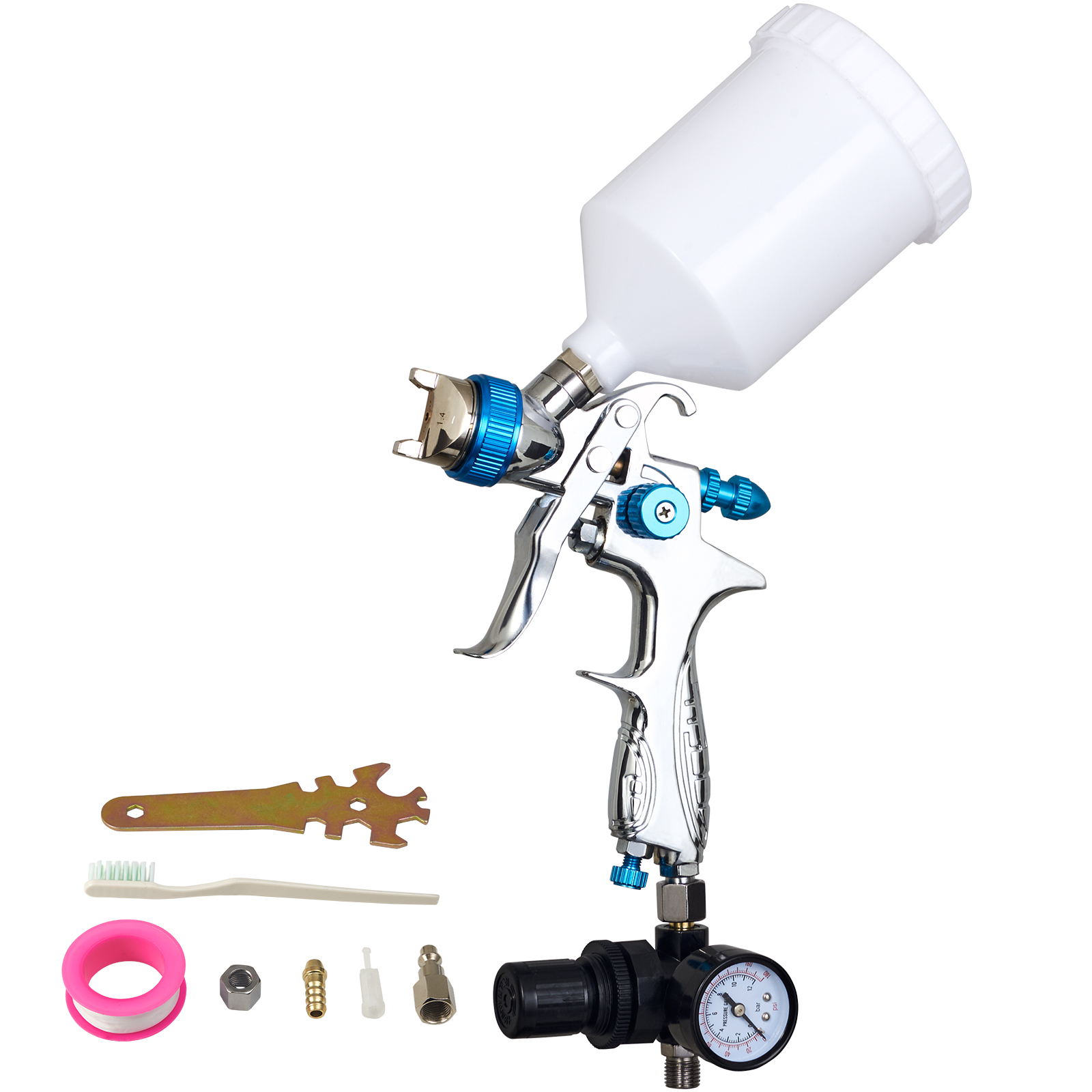 High Performance Mini 1.7mm Nozzle Paint Spray Gun for Painting Cars Tools Set