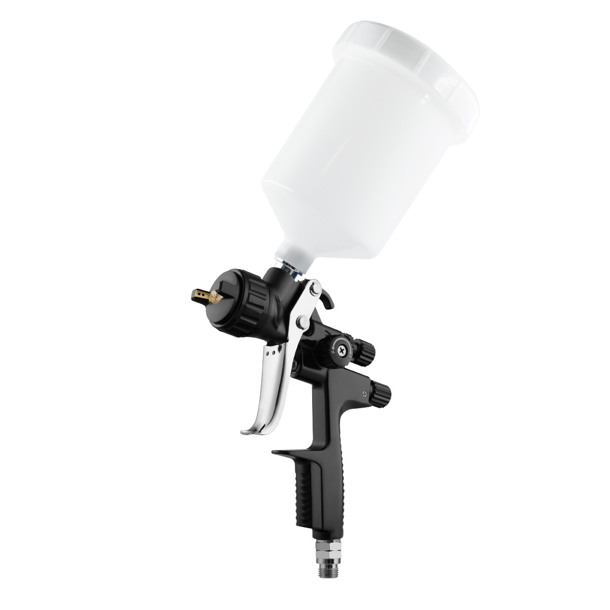 Black HVLP Spray Gun with Gravity Cup 600ml