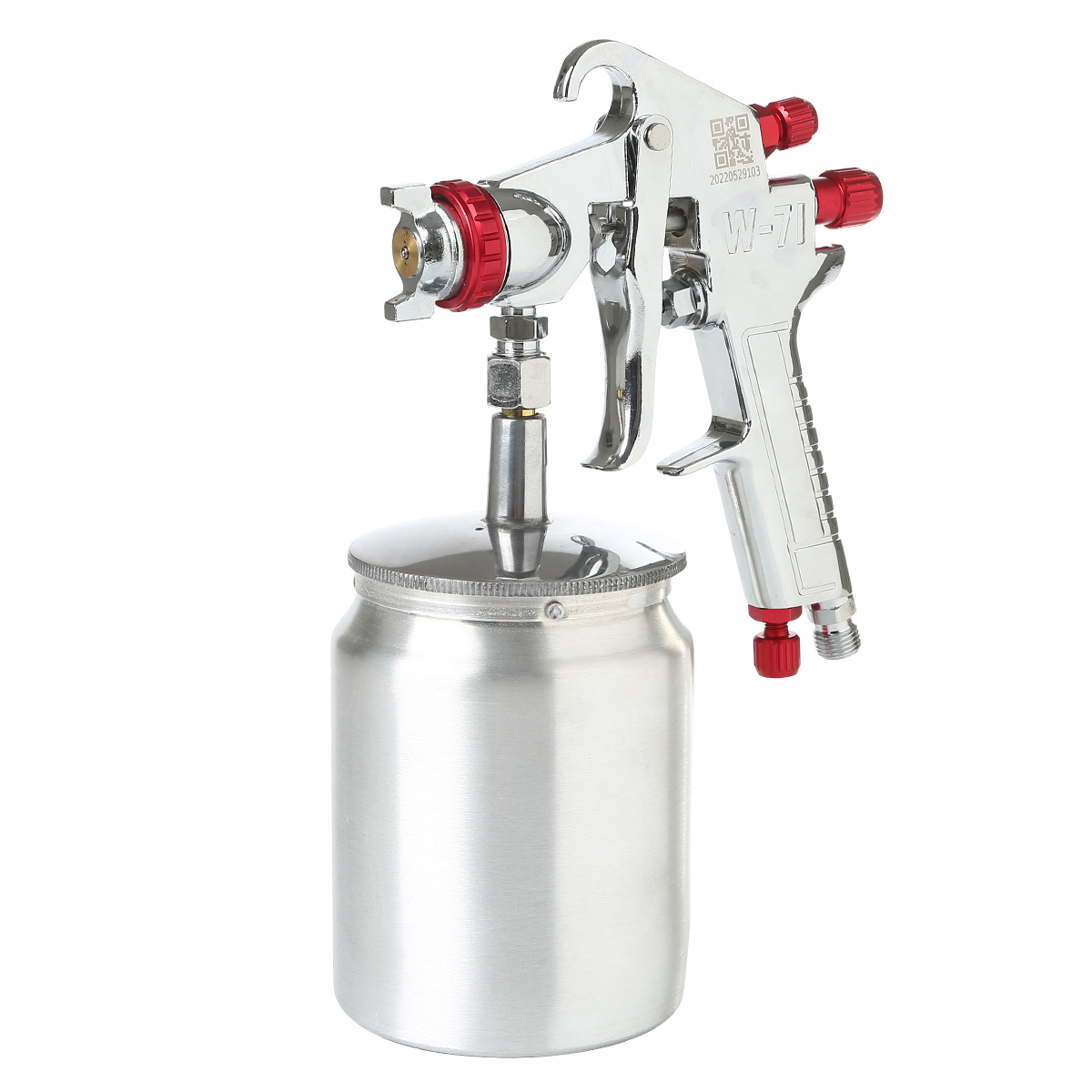 Premium Pneumatic Paint Spray Gun with 1.0/1.3/1.5/1.8mm Nozzle and 600ml Bottom Aluminum Cup