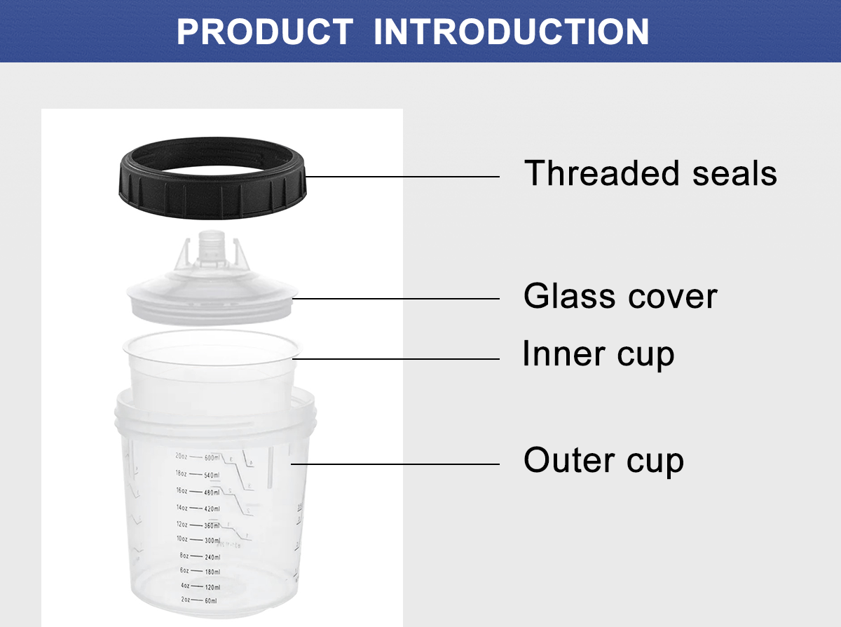 Disposable Paint Spray Gun Cups XQ1200 3