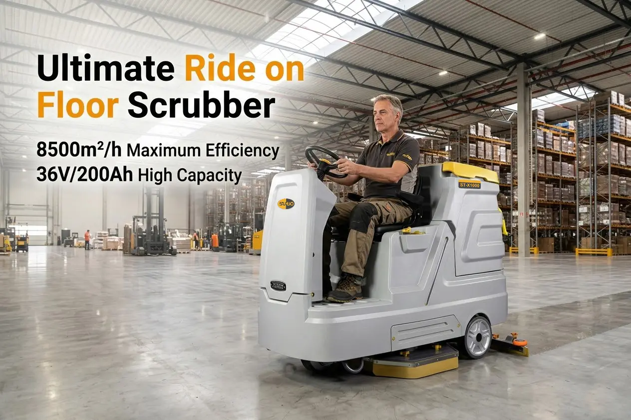 Industrial Floor Sweeper for Large Warehouses