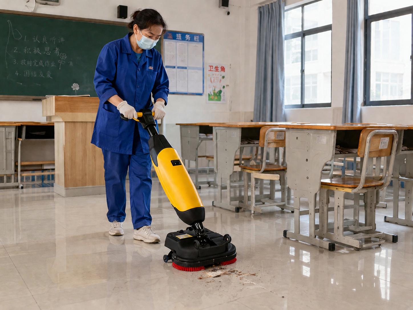 Compact Floor Scrubber from SUTOClean