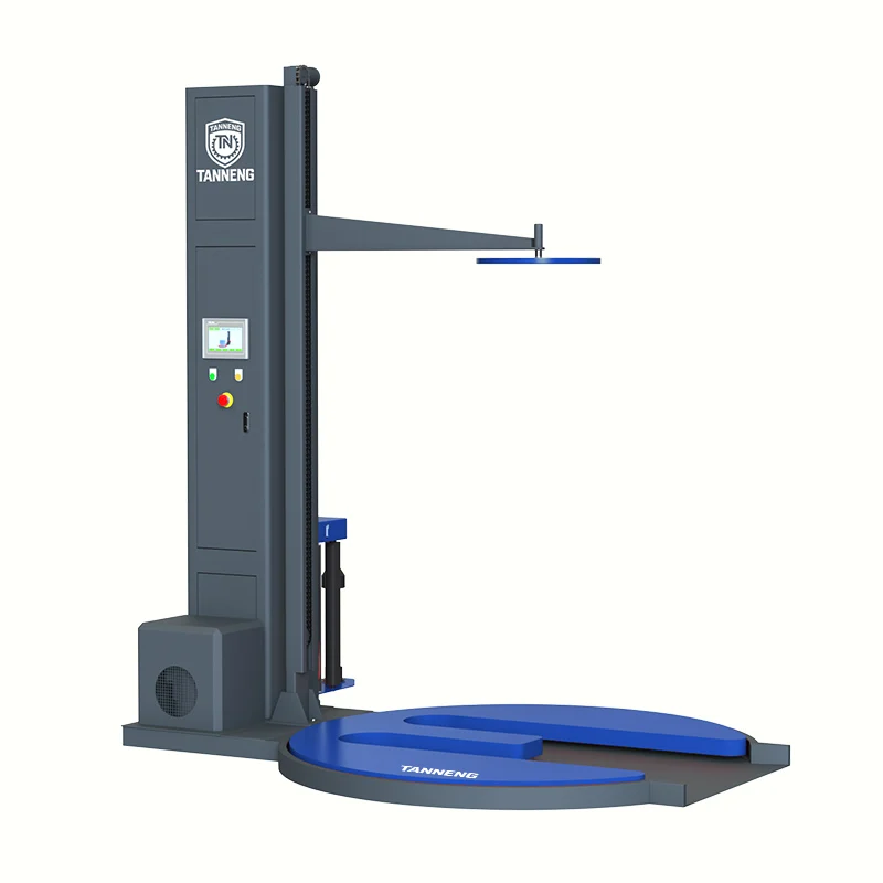 M-Type Pallet Wrapper with Top Platen for Warehouse