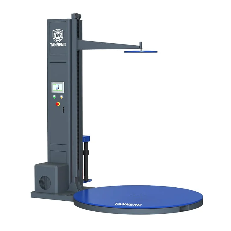 Turntable Pallet Wrapper with Top Platen for Light Cargo