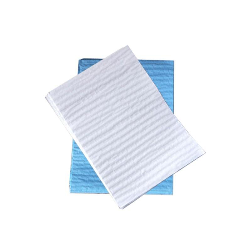 Scrim reinforced towel is made of 3 ply or 4 ply pure wood pulp paper with cotton thread inside for reinforcement,it is mainly used as components for surgical packs as paper hand towels.