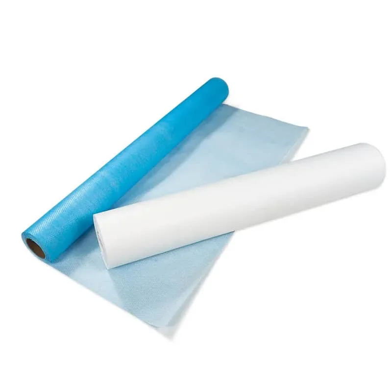 Tek Kullanımlık Hastane Kağıt Yatak Rulosu Plastik arka delikli