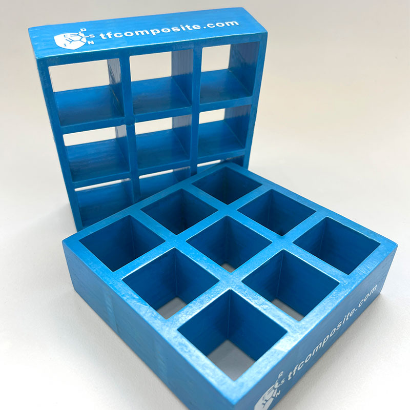 FRP Molded Grating Blue Concave Surface 50mm