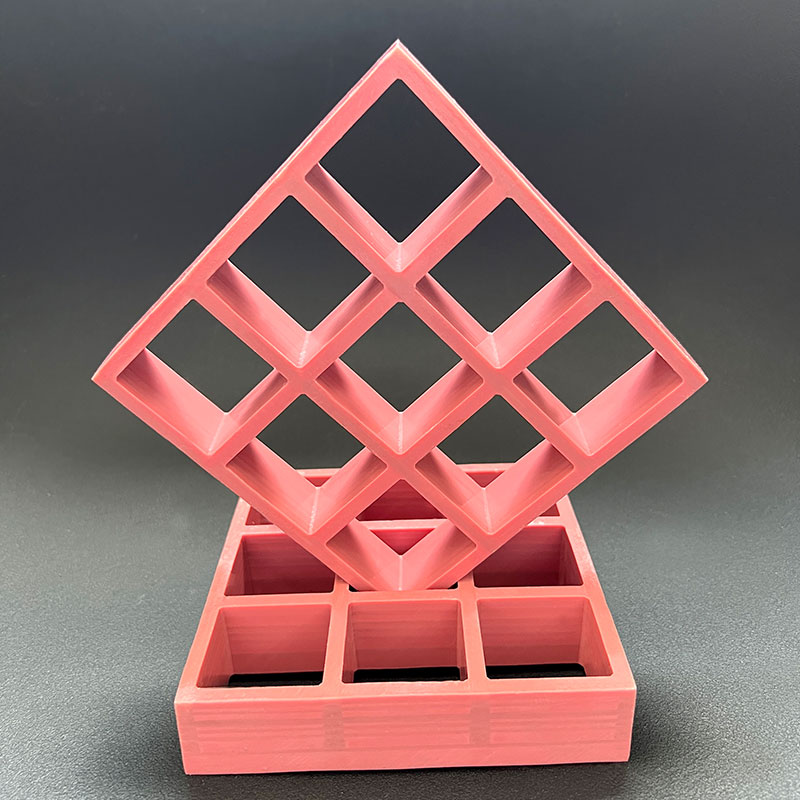 FRP Molded Grating Pink Concave Surface 40mm