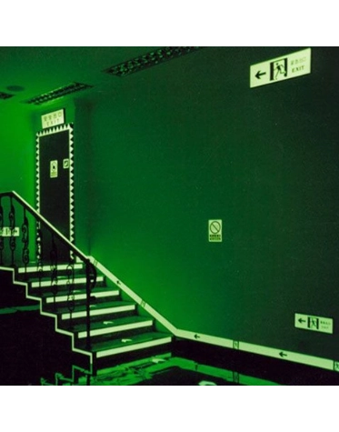 Glow-in-the-dark safety film for stairs and walls