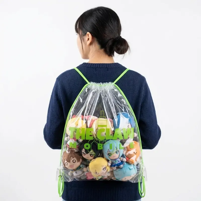 Custom Logo Shopping Bags Waterproof Clear PVC Transparent Knapsack