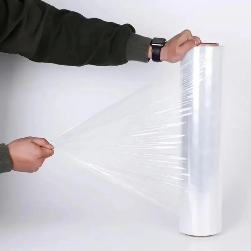 Clear Plastic Food Wrap Roll, Non-Toxic Stretch Cling Film for Fruits Vegetables Leftovers