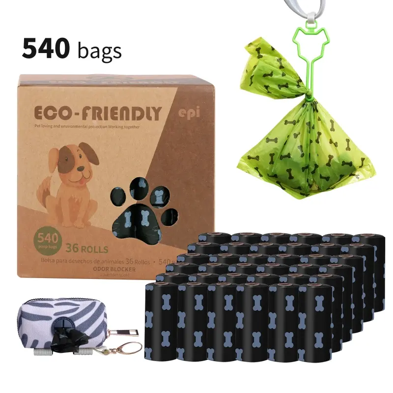 Biodegradable Dog Poop Bags Extra Thick Pet Waste Bags, Leak-Proof Dog Poop Bags for Easy Cleanup