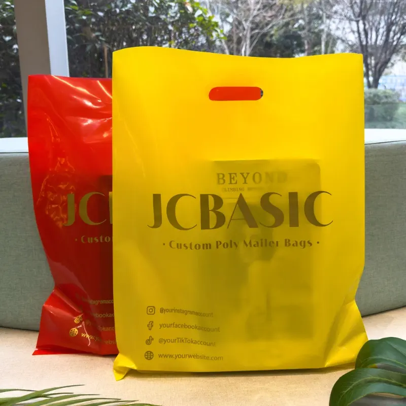 Custom LOGO Printing Die Cut Plastic Tote Shopping Bag | Direct Manufacturer