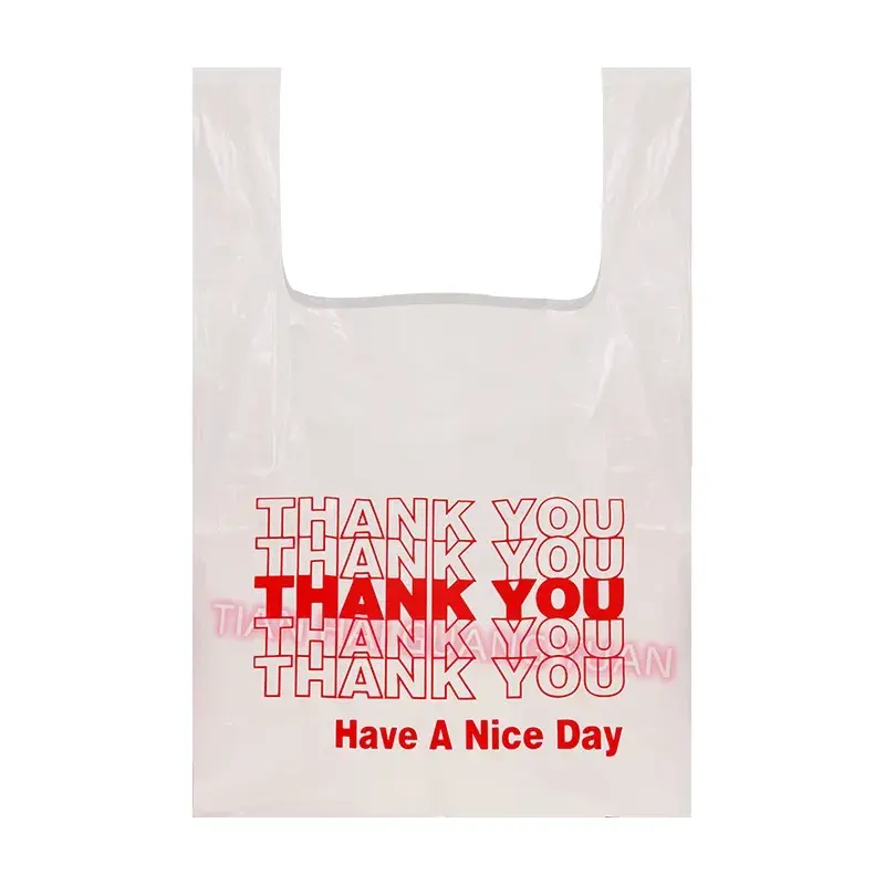 Custom Thank You Recyclable Plastic Bag Shopping Bags Wholesale | Direct Manufacturer