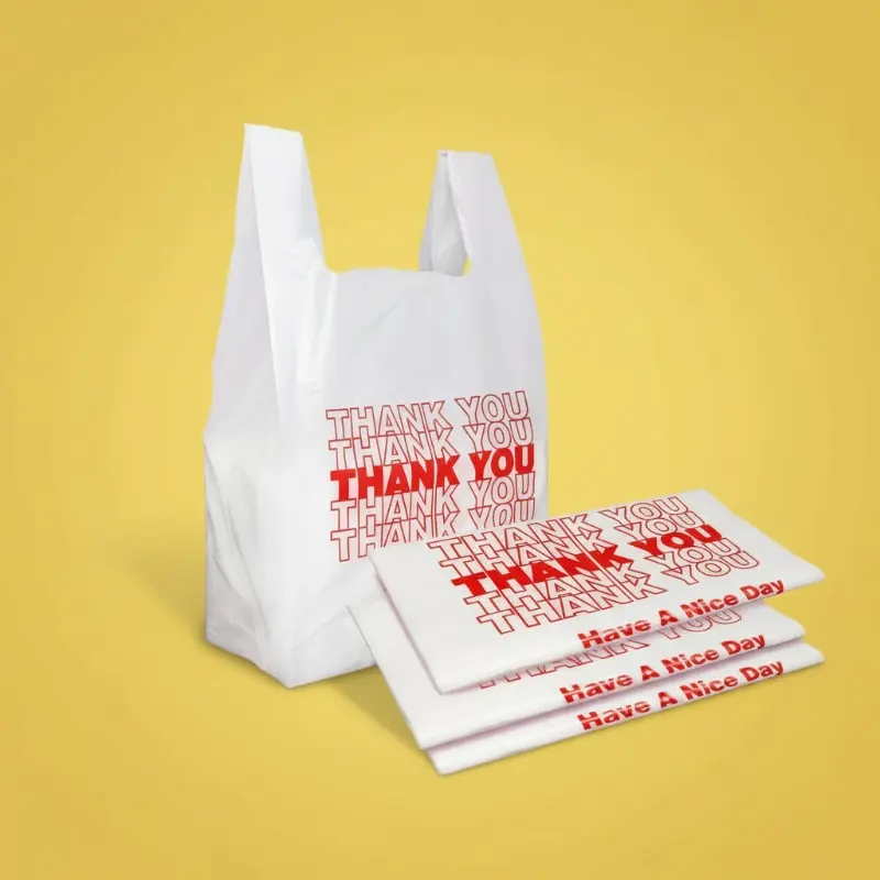 Custom Thank You Recyclable Plastic Bag Shopping Bags Wholesale | Direct Manufacturer