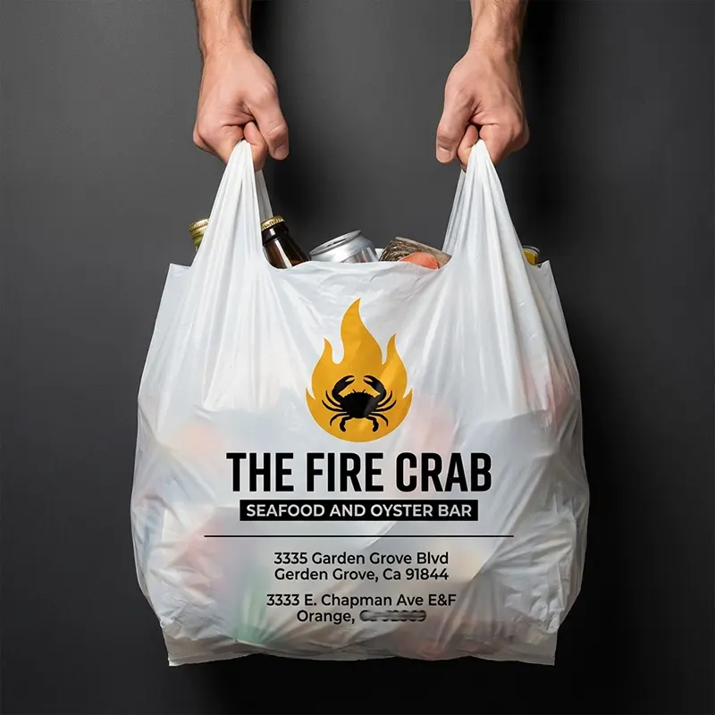Wholesale T-shirt plastic Biodegradable Plastic Bags with Logo | Tianhai Manufacturer