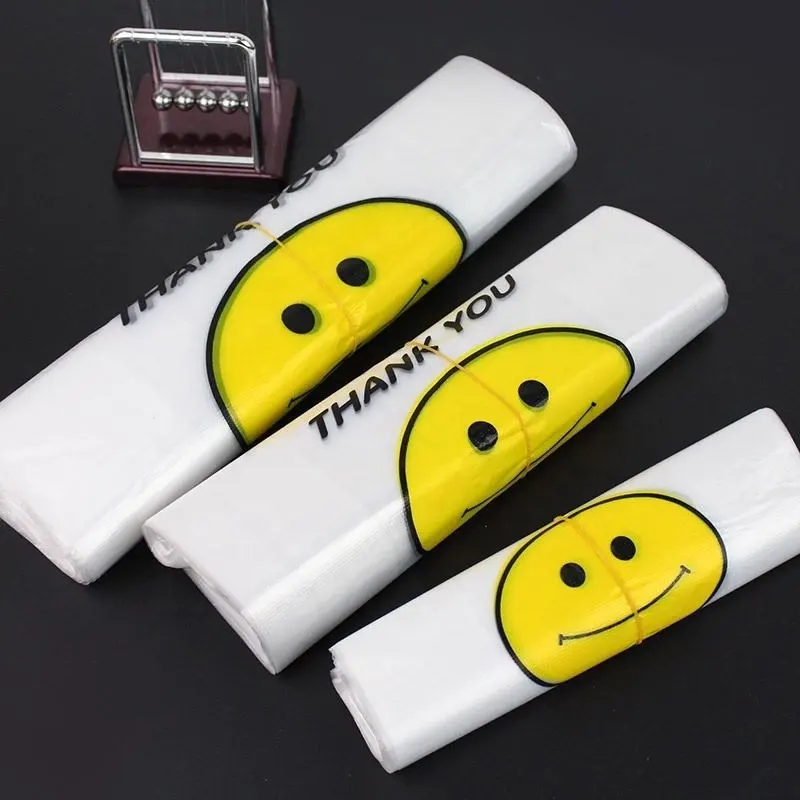 Wholesale Custom Printing Shopping Supermarket smiley face bag with Logo Manufacturer