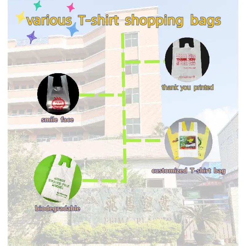 Wholesale Custom Printing Shopping Supermarket smiley face bag with Logo Manufacturer