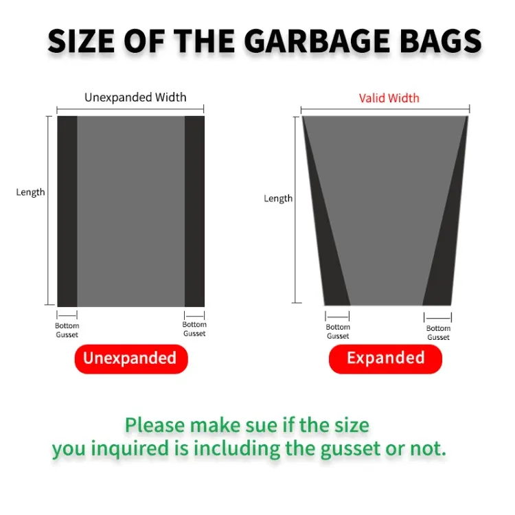 Extra Large Heavy Duty Black Eco Degradable Plastic Bin Bags – Durable Waste Disposal Bags