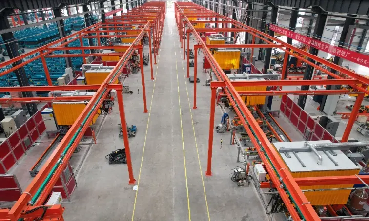 Automated welding production line for aerial work platforms