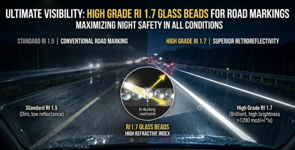 High Grade RI 1.7 Glass Beads vs. Standard RI 1.5