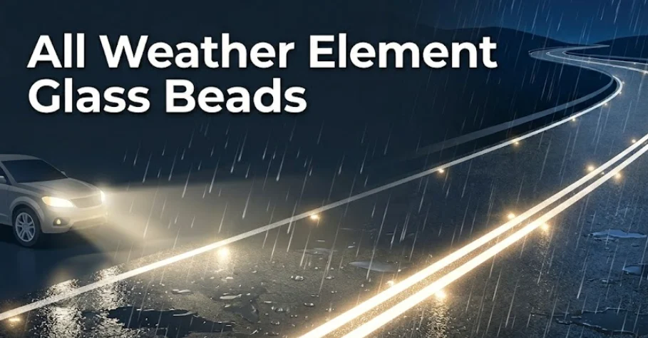 Como as microesferas de vidro All Weather Element revolucionam a sinalização viária em noites chuvosas