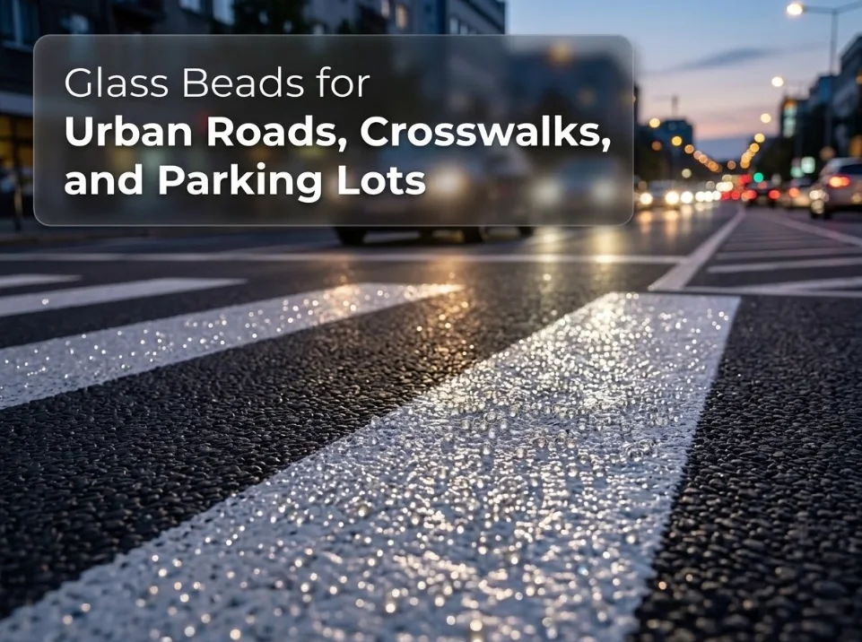 Glass Beads for Urban Roads Crosswalks and Parking Lots