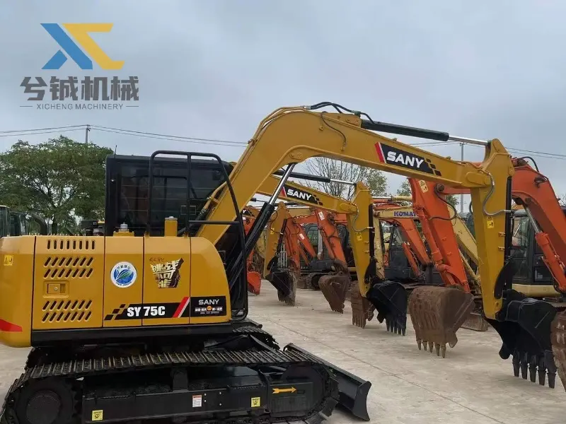 Certified Used SANY SY75C Fuel-Efficient Crawler Excavators