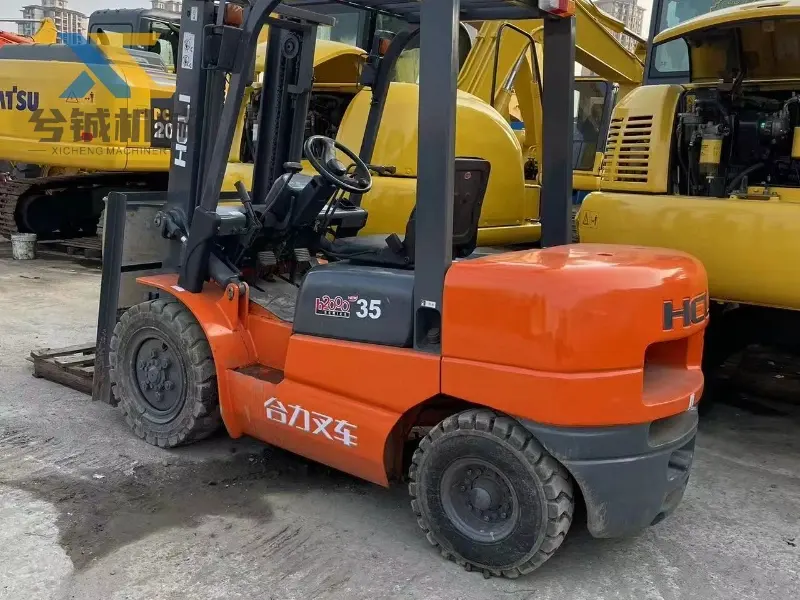 Good condition Heli 3.5T Engine Powered Forklift For Sale