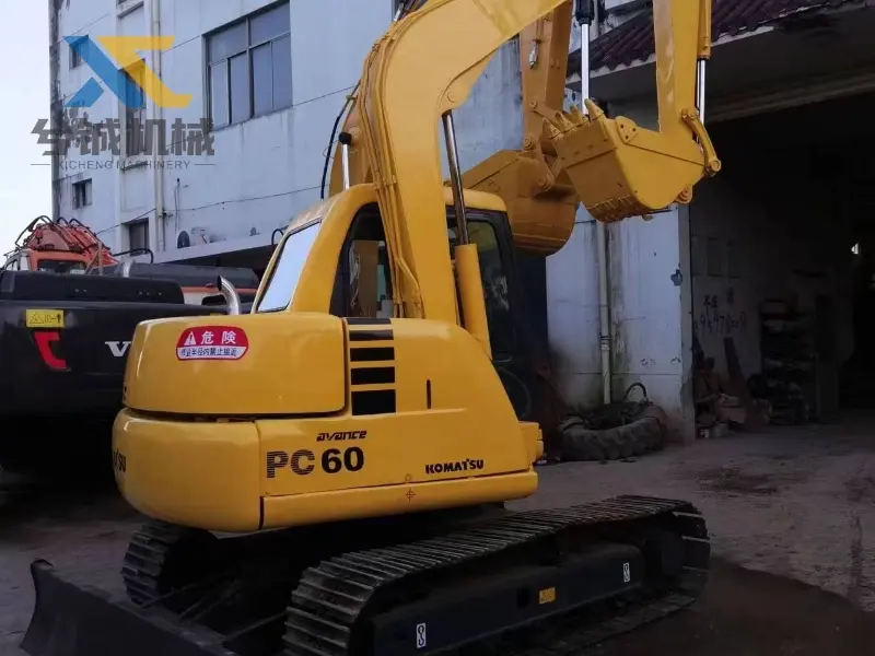 Well used second hand Komatsu PC60-7 crawler excavator