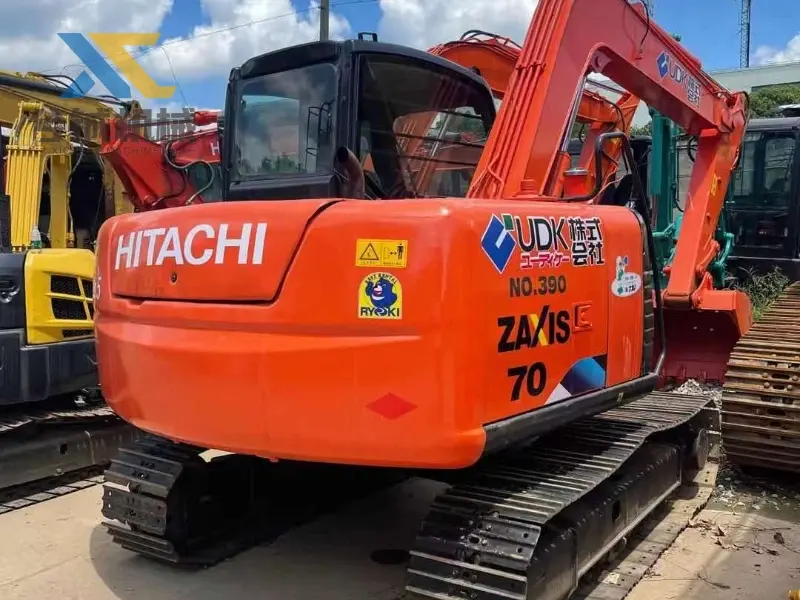 second hand HITACHI ZX70 7 ton small hydraulic crawler excavator