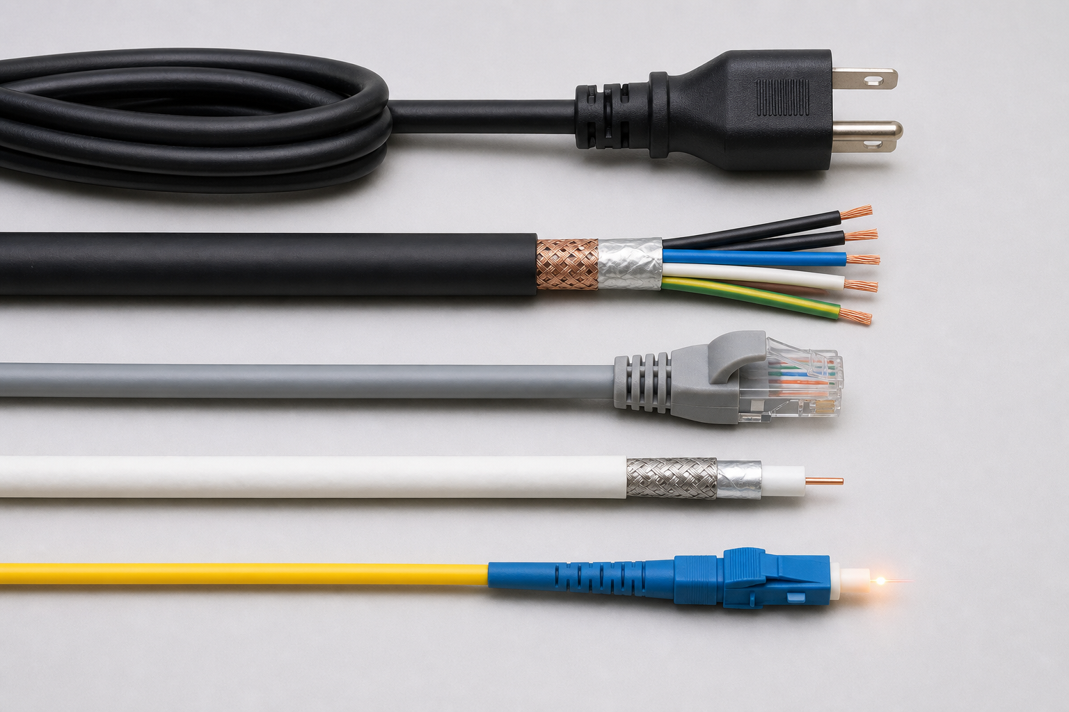 Common cable types