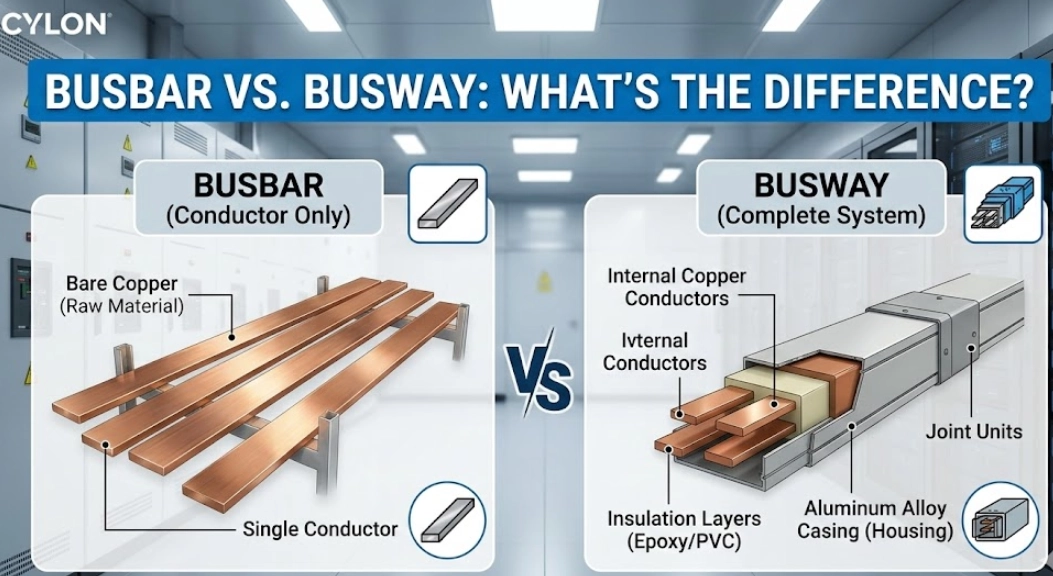 What is the difference between a busbar and a busway?