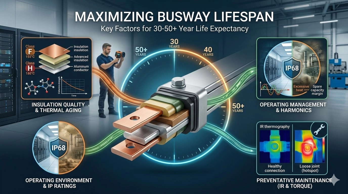 What is the standard life expectancy of a busway system