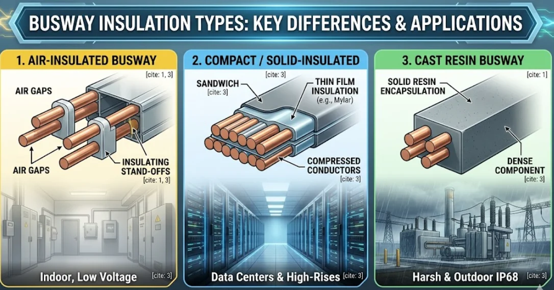 What Are the Different Types of Busways Based on Insulation Methods