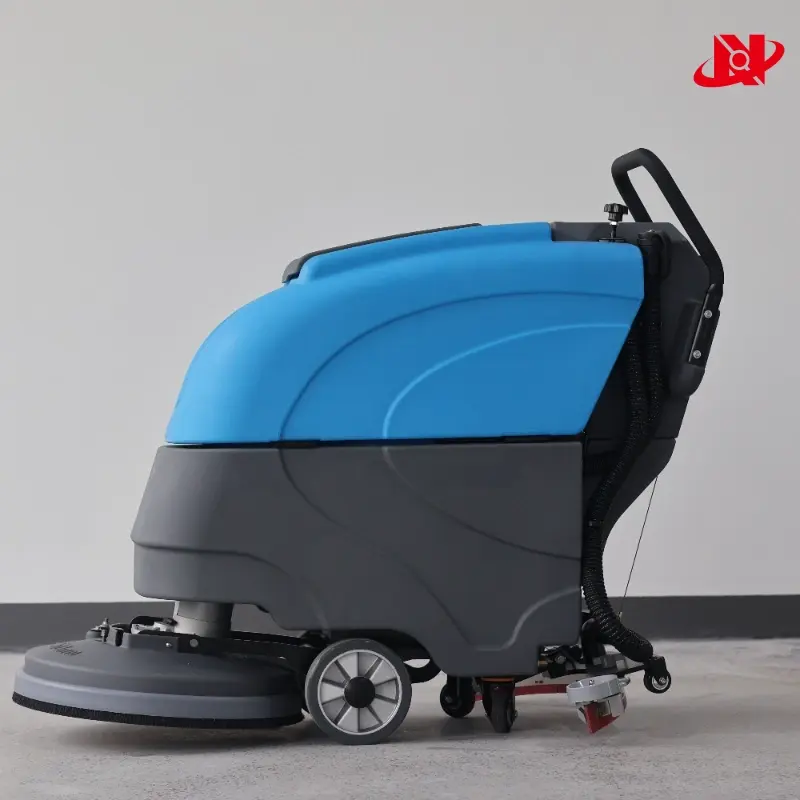 Hand push floor scrubber