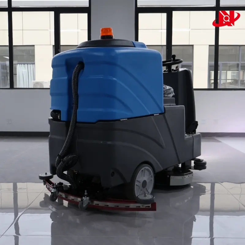 Driving industrial floor washer