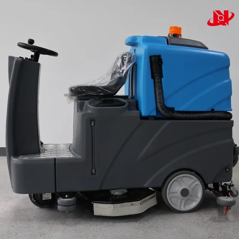 Driving industrial floor washer